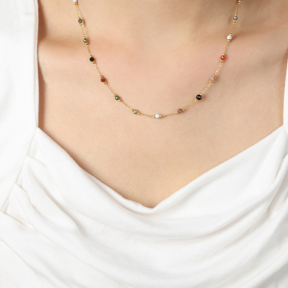 European New Fashion Simple Handmade Beaded Necklace and Bracelet Set for Women - Image 6
