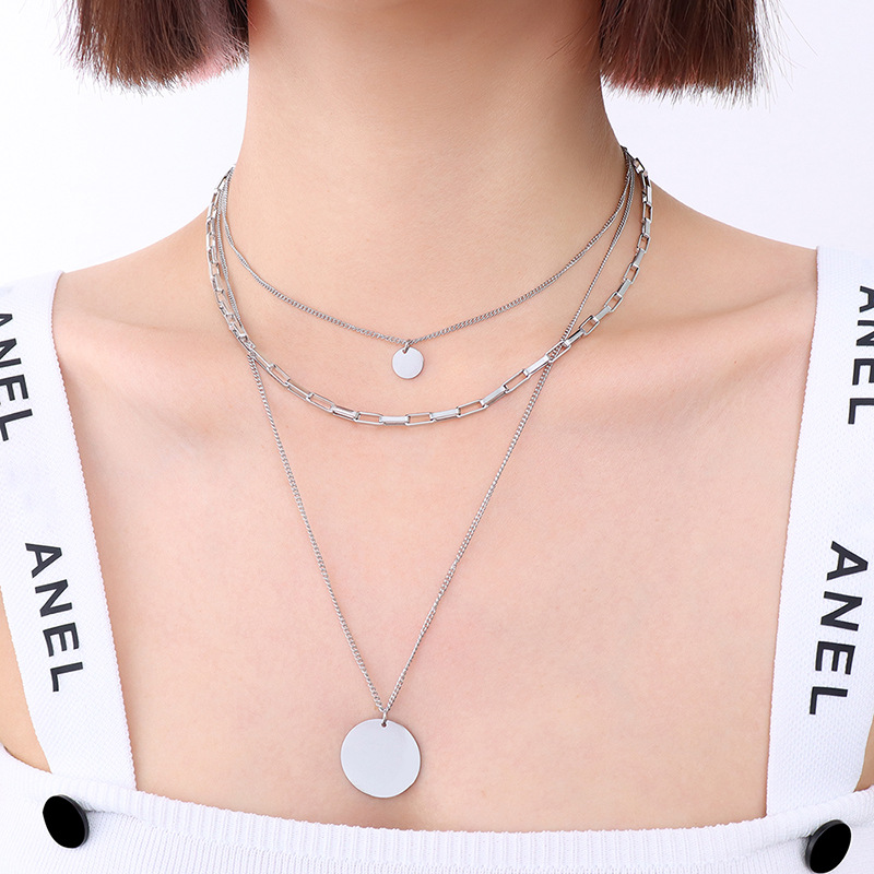 Triple Layered Choker Necklace 18K PVD Gold Plated Neck Chain European Ins Trendy Jewelry - Image 5