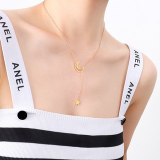 2021 Hot Sale Star Moon Necklace Y2K Choker Necklace for Girls Gift Titanium Steel 18K PVD Gold Plated Jewelry - Image 6