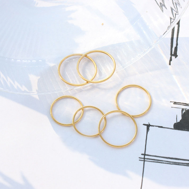 Hot Selling Minimalist Solid Circle Ring with Titanium Steel and Stainless Steel for Couples Personal Finger Ring Jewelry - Image 5