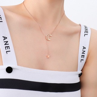 2021 Hot Sale Star Moon Necklace Y2K Choker Necklace for Girls Gift Titanium Steel 18K PVD Gold Plated Jewelry - Image 5