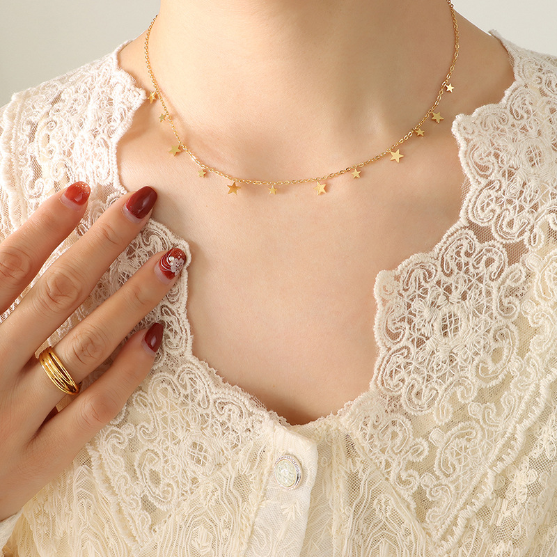European Ins Roman Palace Style Multi-Accessory Versatile Choker Necklace 18K PVD Gold Plated Stainless Steel - Image 7