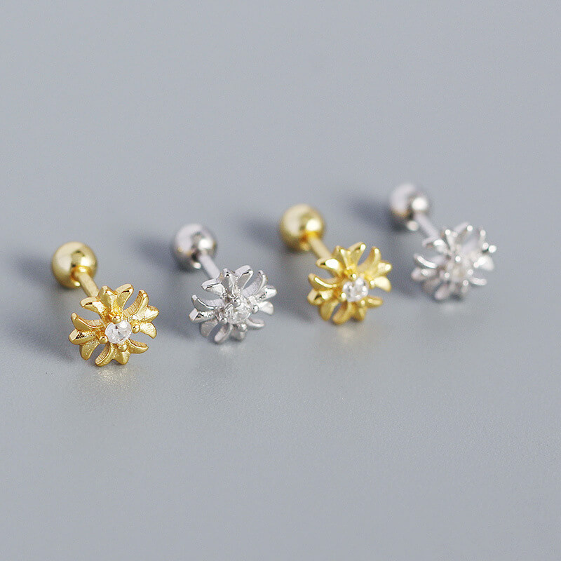 European and American S925 Silver Ear Cuffs INS Cross Screw Earrings Sleep-In No Removal Earrings for Women Wholesale - Image 2