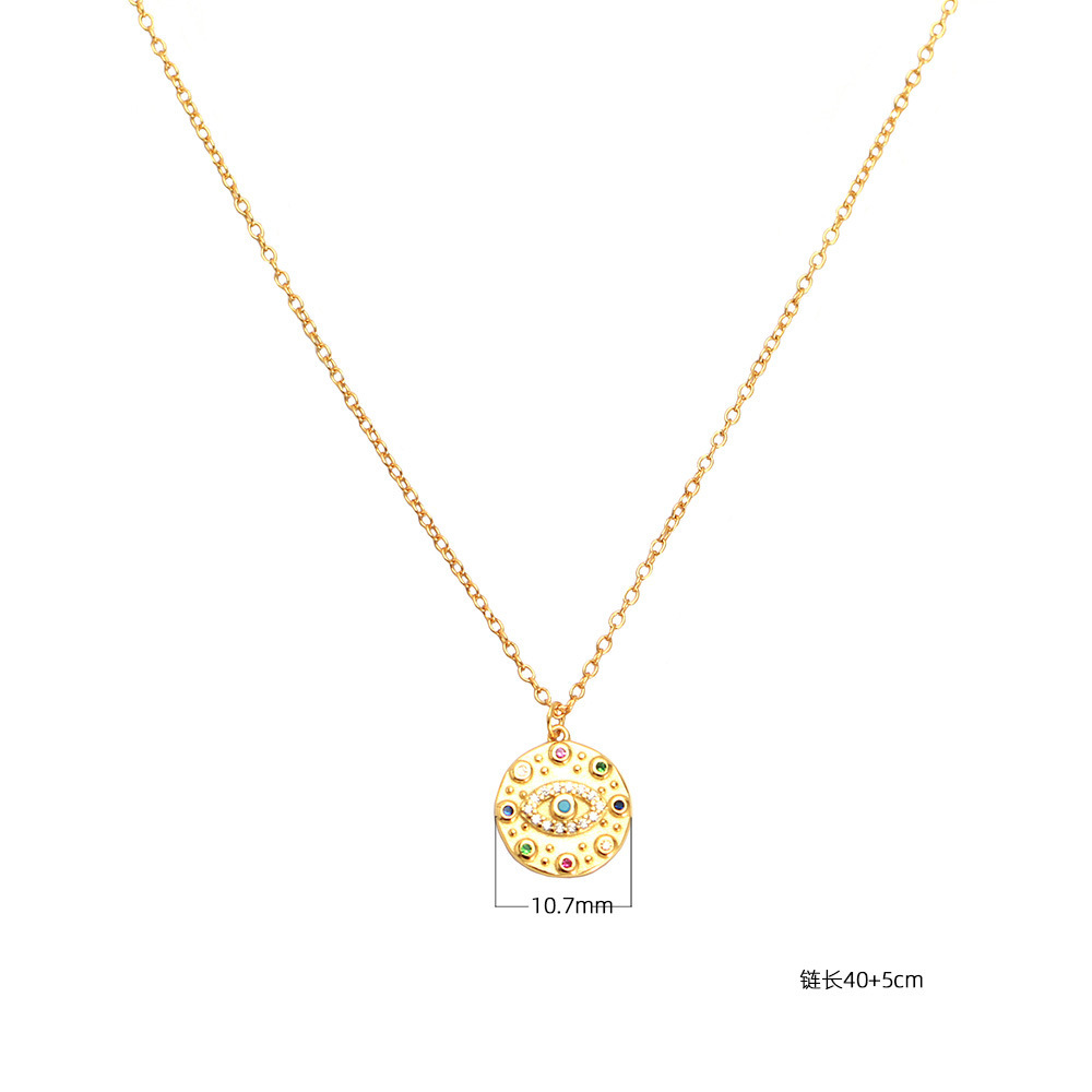 Full Silver S925 Evil Eye Necklace Women Elegant Collarbone Chain High-End Silver Jewelry Neck Chain