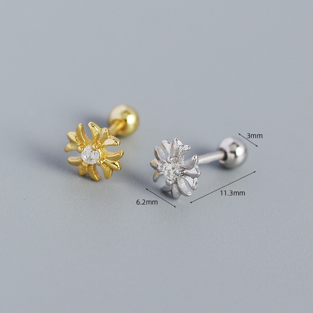 European and American S925 Silver Ear Cuffs INS Cross Screw Earrings Sleep-In No Removal Earrings for Women Wholesale - Image 3