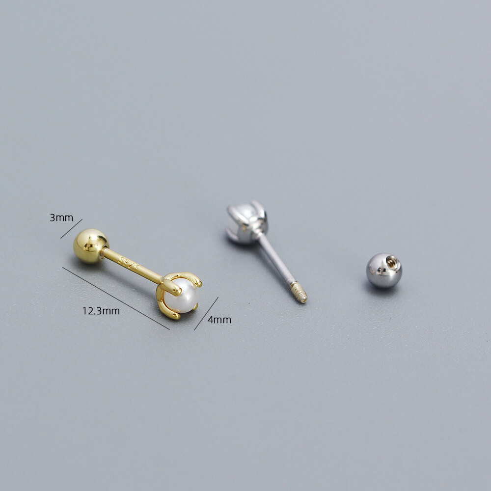 S925 Silver Best-Selling Elegant Pearl Ear Studs Women's Earrings Jewelry Decoration - Image 3