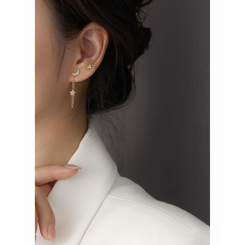 European and American S925 Silver INS Floral Diamond Mini Screw Ear Studs Ear Bone Earrings Sweet Jewelry - Image 7