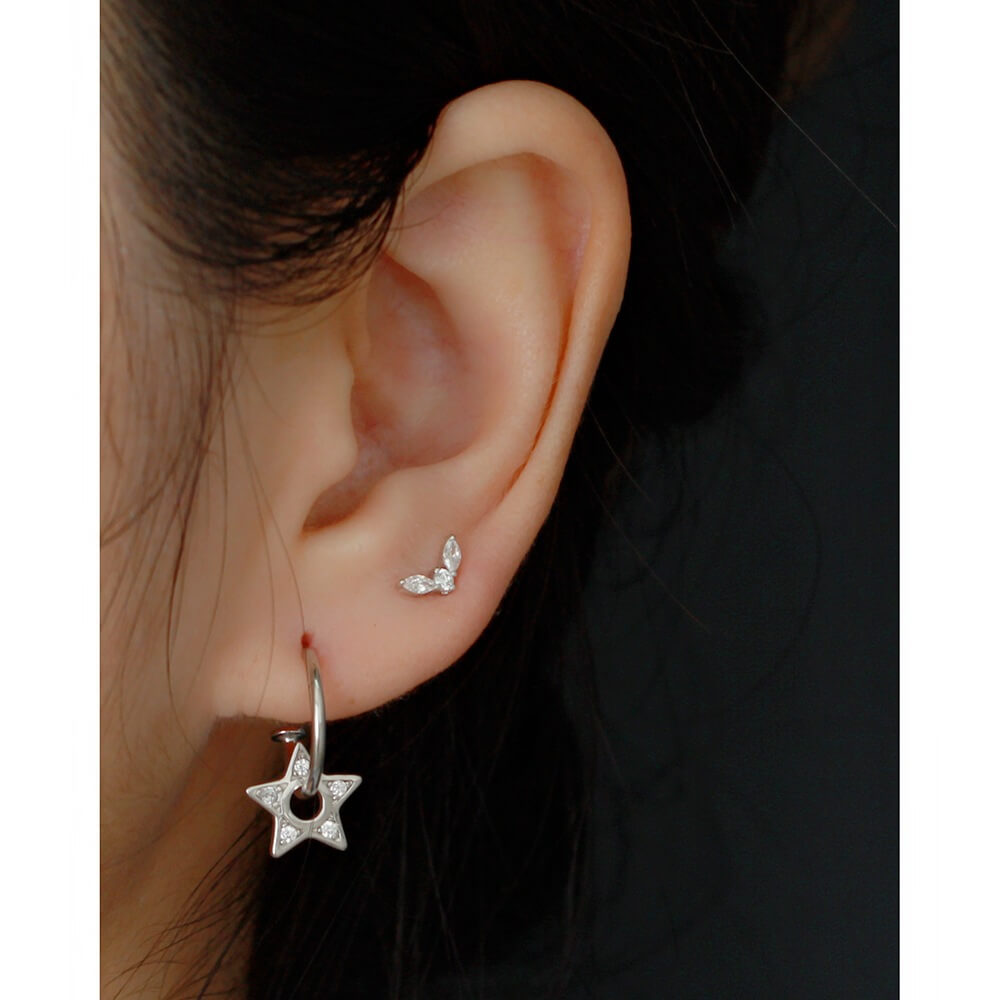 Unique Design High-End Diamond Petite Ear Clips Women 925 Silver Zircon Ear Studs Sparkling Earrings for Women - Image 8