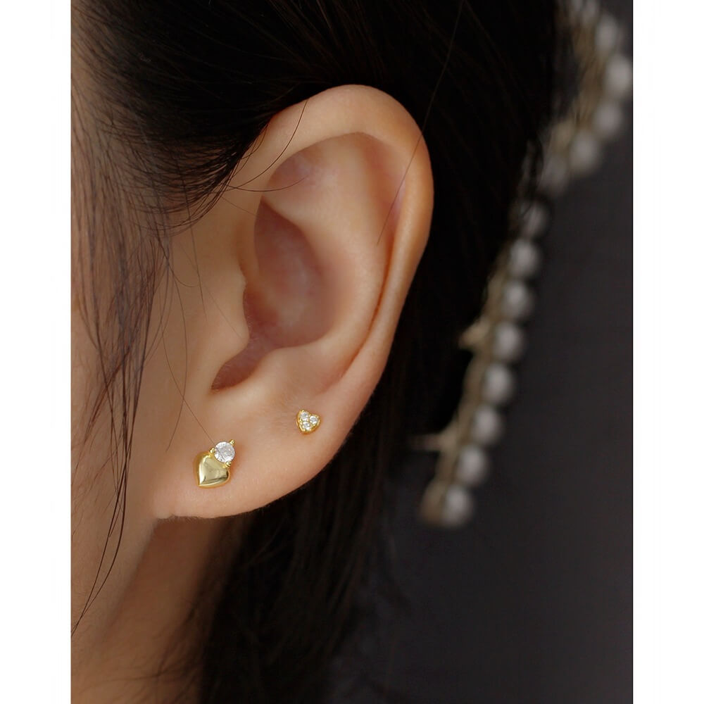 Korean Fresh Ear Studs 925 Silver Heart Ear Cuffs Women Screw Ear Studs Earrings Jewelry - Image 10