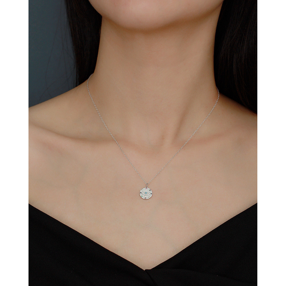 Full Silver S925 Evil Eye Necklace Women Elegant Collarbone Chain High-End Silver Jewelry Neck Chain - Image 7