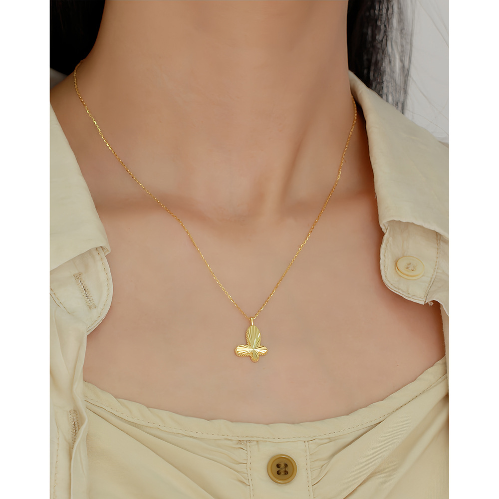 Luxury Necklace S925 Silver INS Car Flower Butterfly Collarbone Chain Personalized Niche Versatile Jewelry for Women - Image 6
