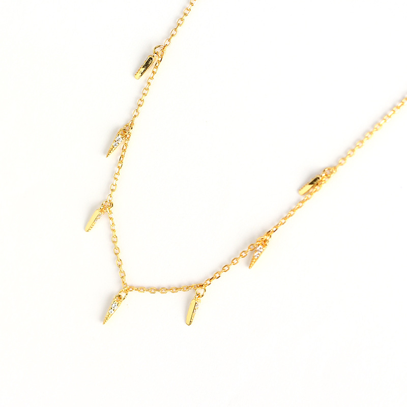 New S925 Silver INS Style Necklace Internet Celebrity Design Necklace Mixed Collarbone Chain