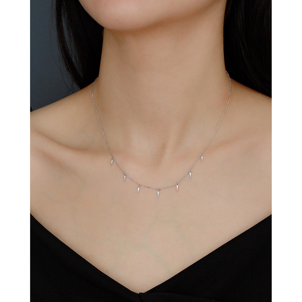 New S925 Silver INS Style Necklace Internet Celebrity Design Necklace Mixed Collarbone Chain - Image 15