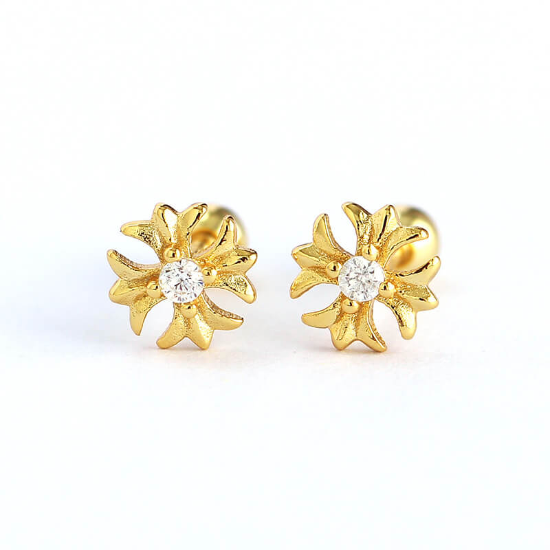 European and American S925 Silver Ear Cuffs INS Cross Screw Earrings Sleep-In No Removal Earrings for Women Wholesale