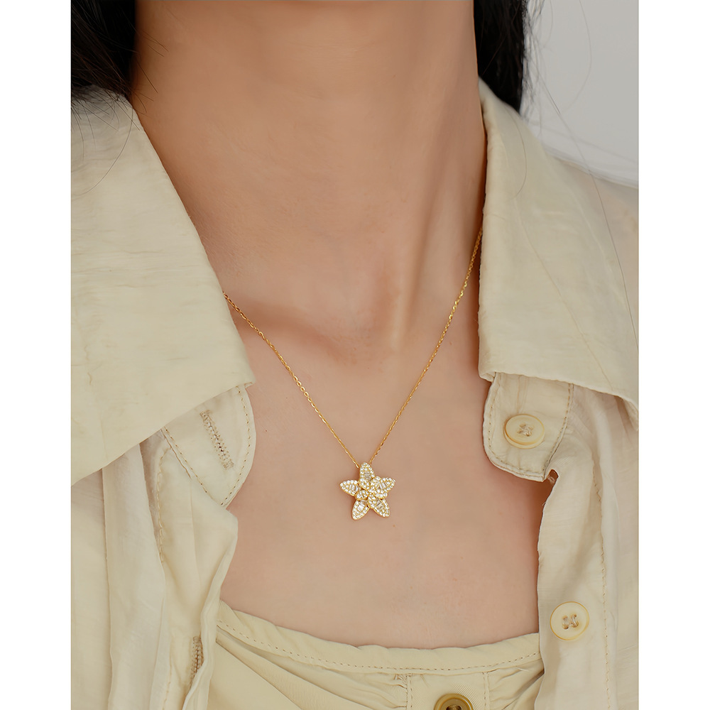 Luxury Full Diamond Necklace S925 Silver INS Five-Pointed Star Collarbone Chain Personalized Niche Star Jewelry - Image 6