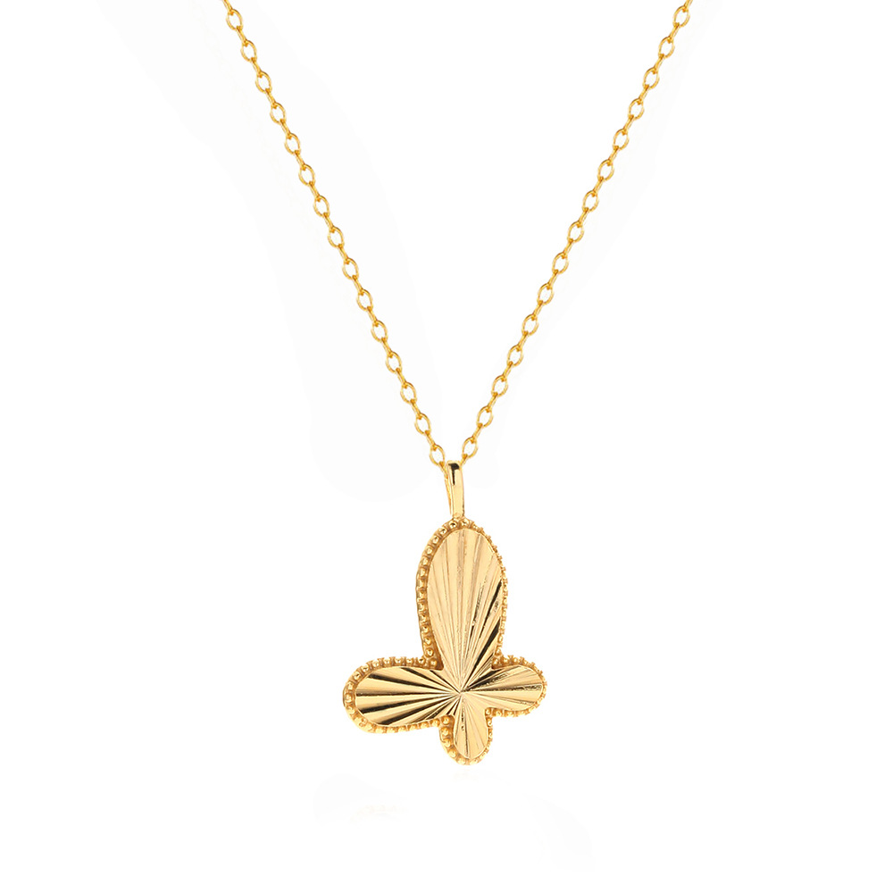 Luxury Necklace S925 Silver INS Car Flower Butterfly Collarbone Chain Personalized Niche Versatile Jewelry for Women