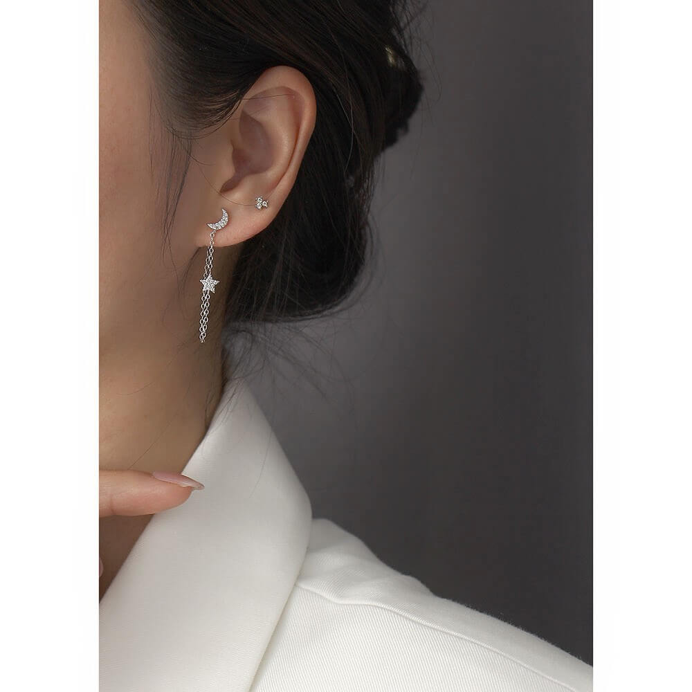 European and American S925 Silver INS Floral Diamond Mini Screw Ear Studs Ear Bone Earrings Sweet Jewelry - Image 8