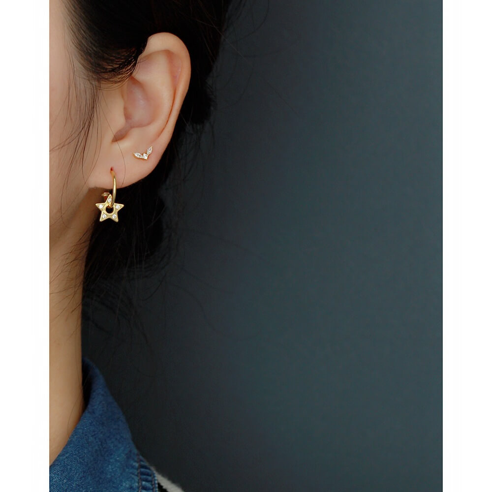 Unique Design High-End Diamond Petite Ear Clips Women 925 Silver Zircon Ear Studs Sparkling Earrings for Women - Image 9