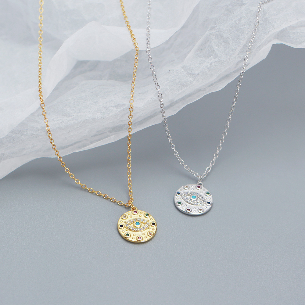 Full Silver S925 Evil Eye Necklace Women Elegant Collarbone Chain High-End Silver Jewelry Neck Chain - Image 3