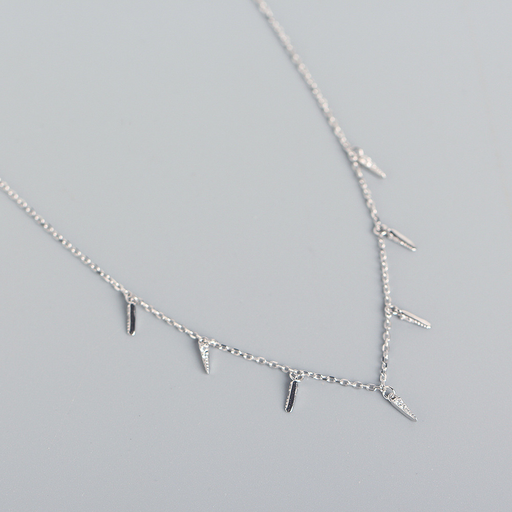 New S925 Silver INS Style Necklace Internet Celebrity Design Necklace Mixed Collarbone Chain - Image 5