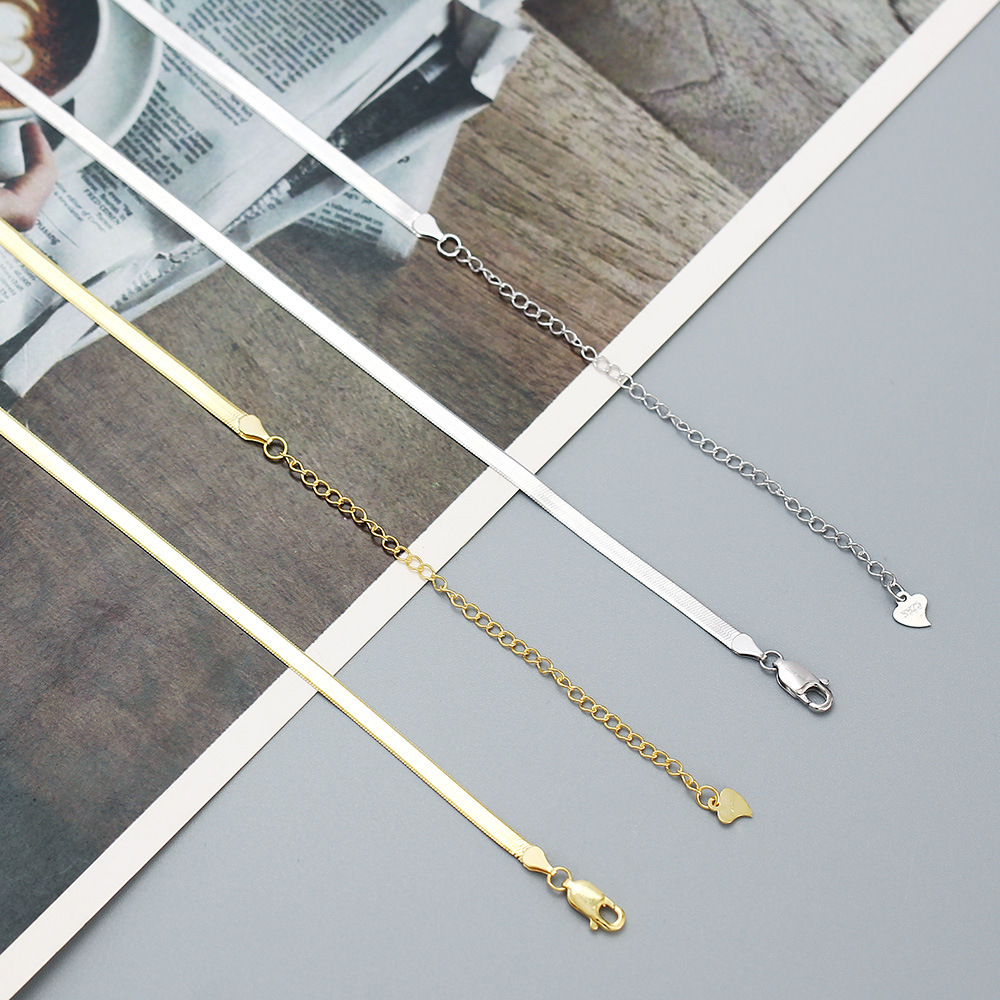 European Necklace Women Pure Silver Jewelry Exquisite Simple Collarbone Chain Pendant 925 Pure Silver High Quality - Image 4