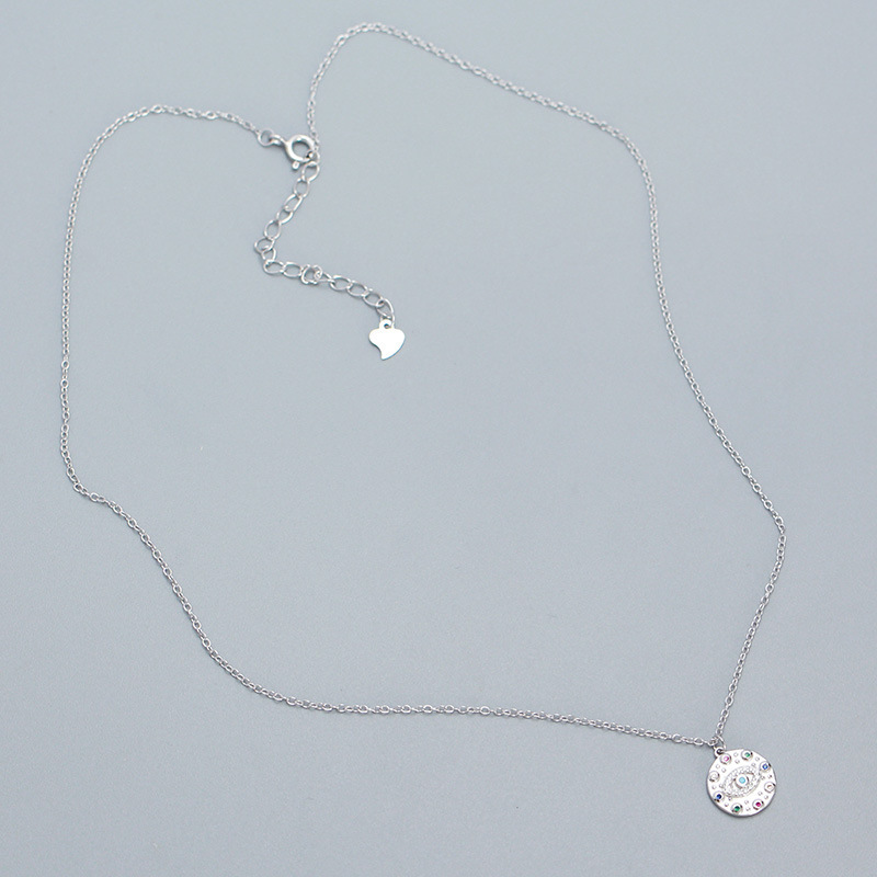 Full Silver S925 Evil Eye Necklace Women Elegant Collarbone Chain High-End Silver Jewelry Neck Chain - Image 4