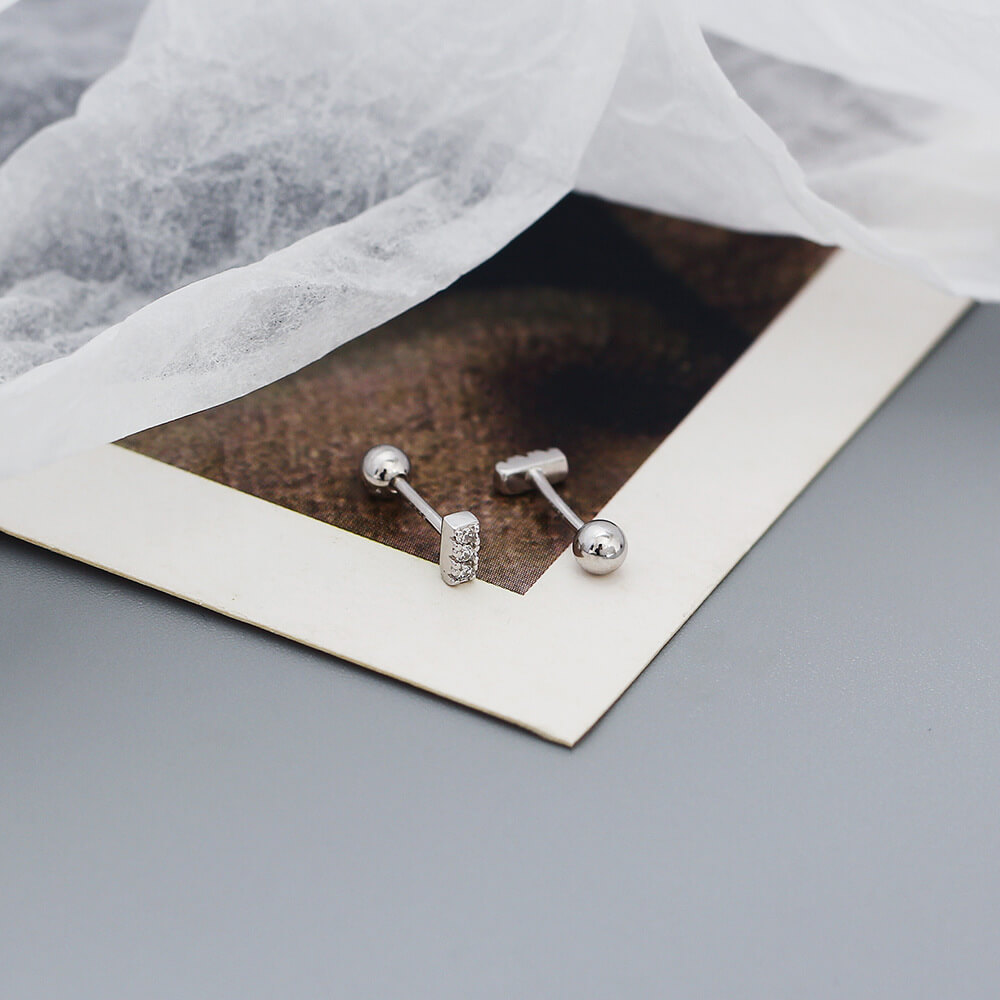 Unique Design High-End Diamond Petite Ear Studs Women 925 Silver Zircon Ear Clips Sparkling Earrings for Women - Image 6