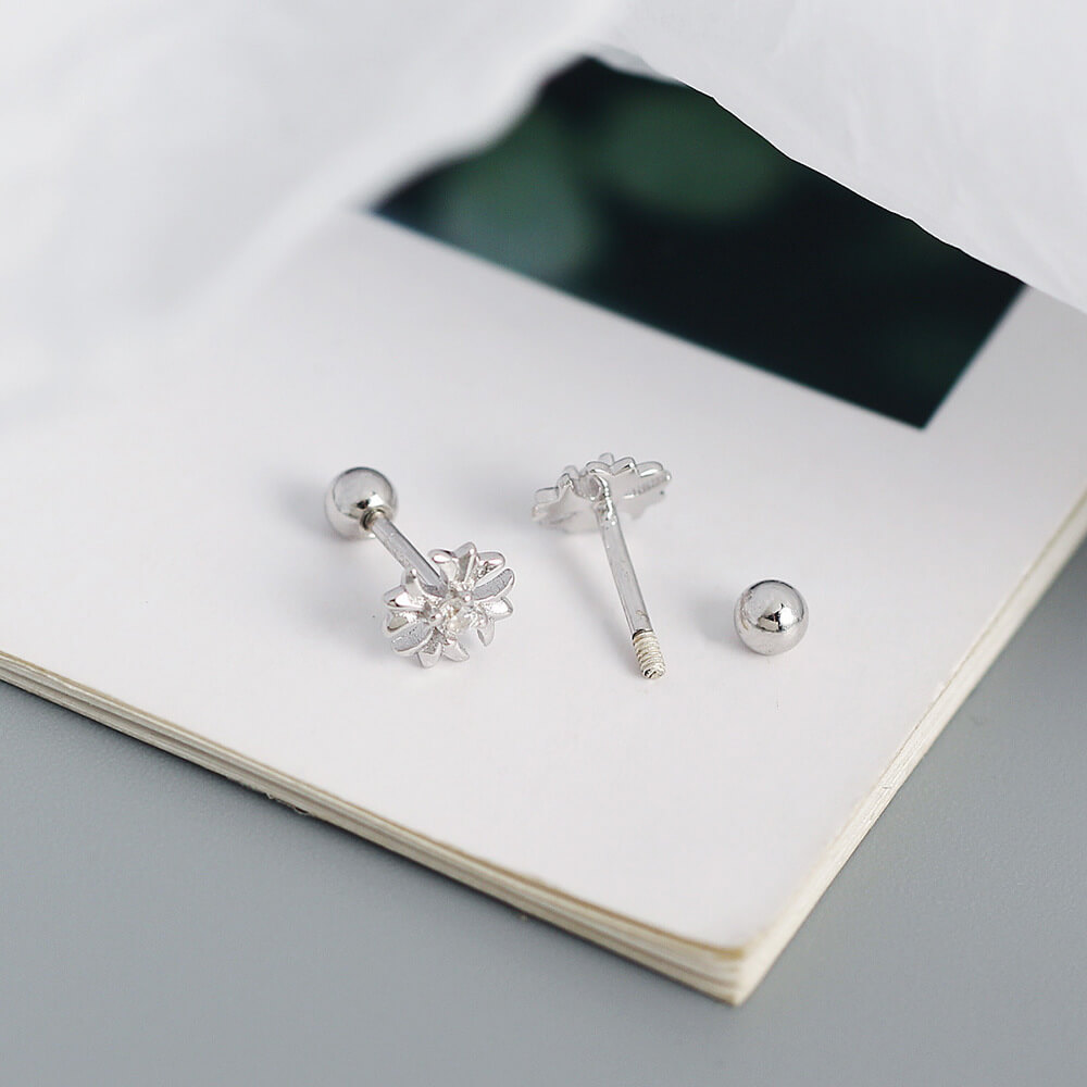 European and American S925 Silver Ear Cuffs INS Cross Screw Earrings Sleep-In No Removal Earrings for Women Wholesale - Image 7