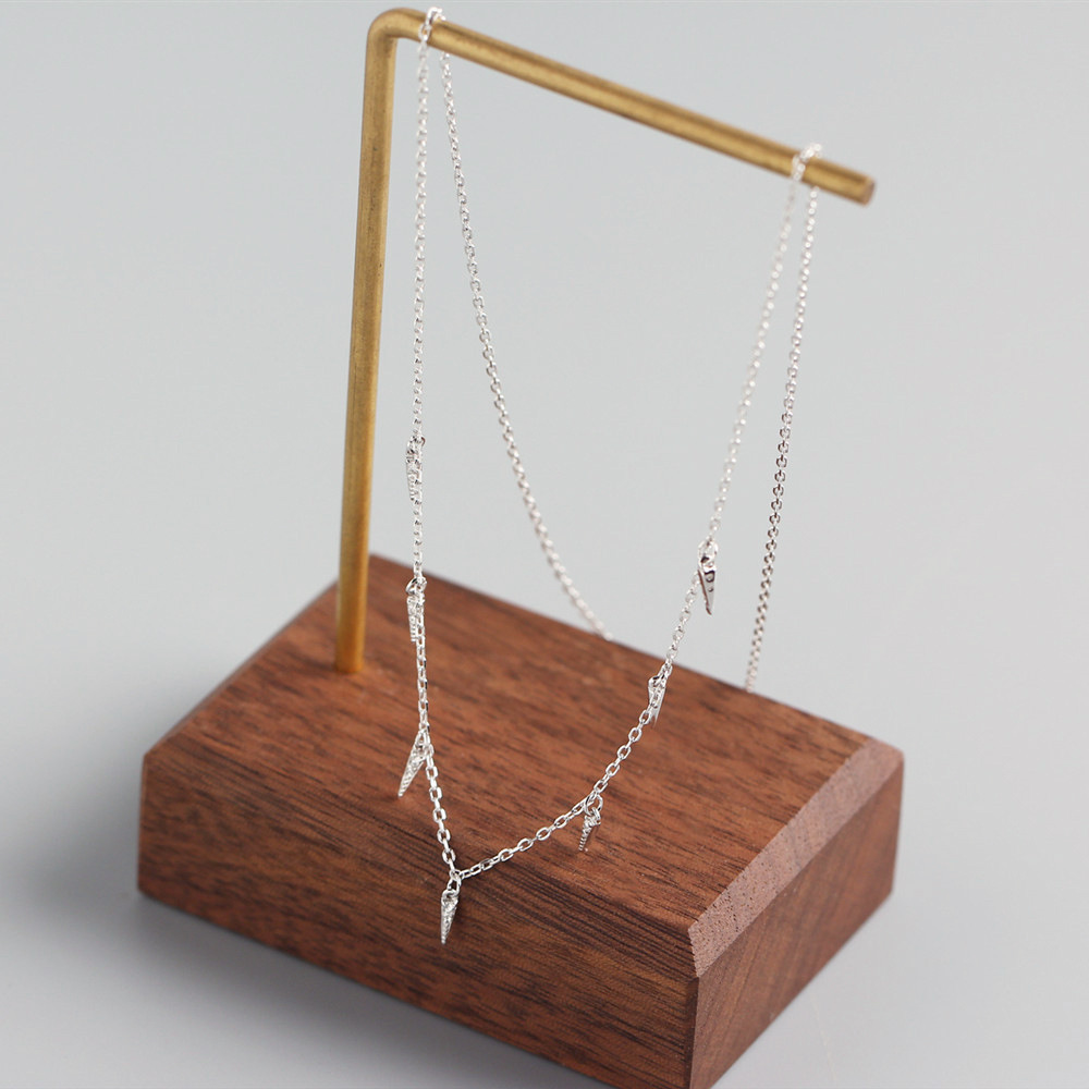 New S925 Silver INS Style Necklace Internet Celebrity Design Necklace Mixed Collarbone Chain - Image 8
