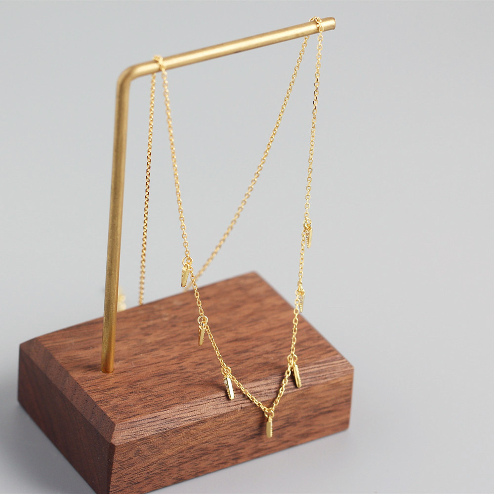 New S925 Silver INS Style Necklace Internet Celebrity Design Necklace Mixed Collarbone Chain - Image 9