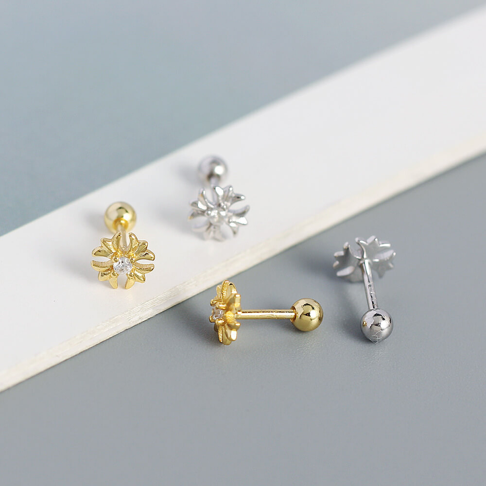 European and American S925 Silver Ear Cuffs INS Cross Screw Earrings Sleep-In No Removal Earrings for Women Wholesale - Image 9