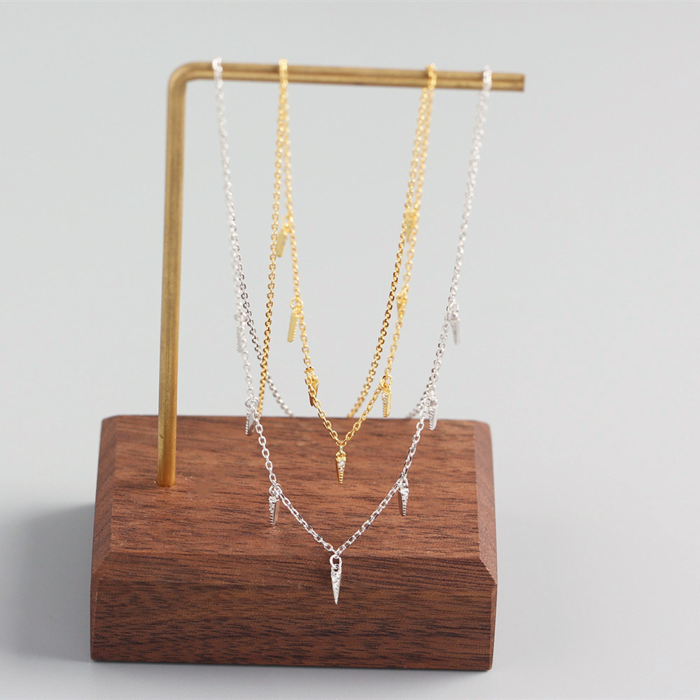 New S925 Silver INS Style Necklace Internet Celebrity Design Necklace Mixed Collarbone Chain - Image 10