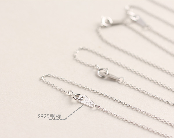New Simple Vintage Necklace S925 Silver Cross Round Pendant Square Heart Silver Pendant Collarbone Chain - Image 12