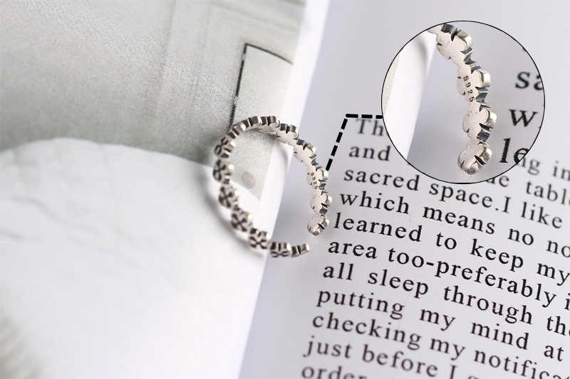 Vintage Cross Ring S925 Sterling Silver Trendy Creative Cross Index Finger Ring Open Ring - Image 8