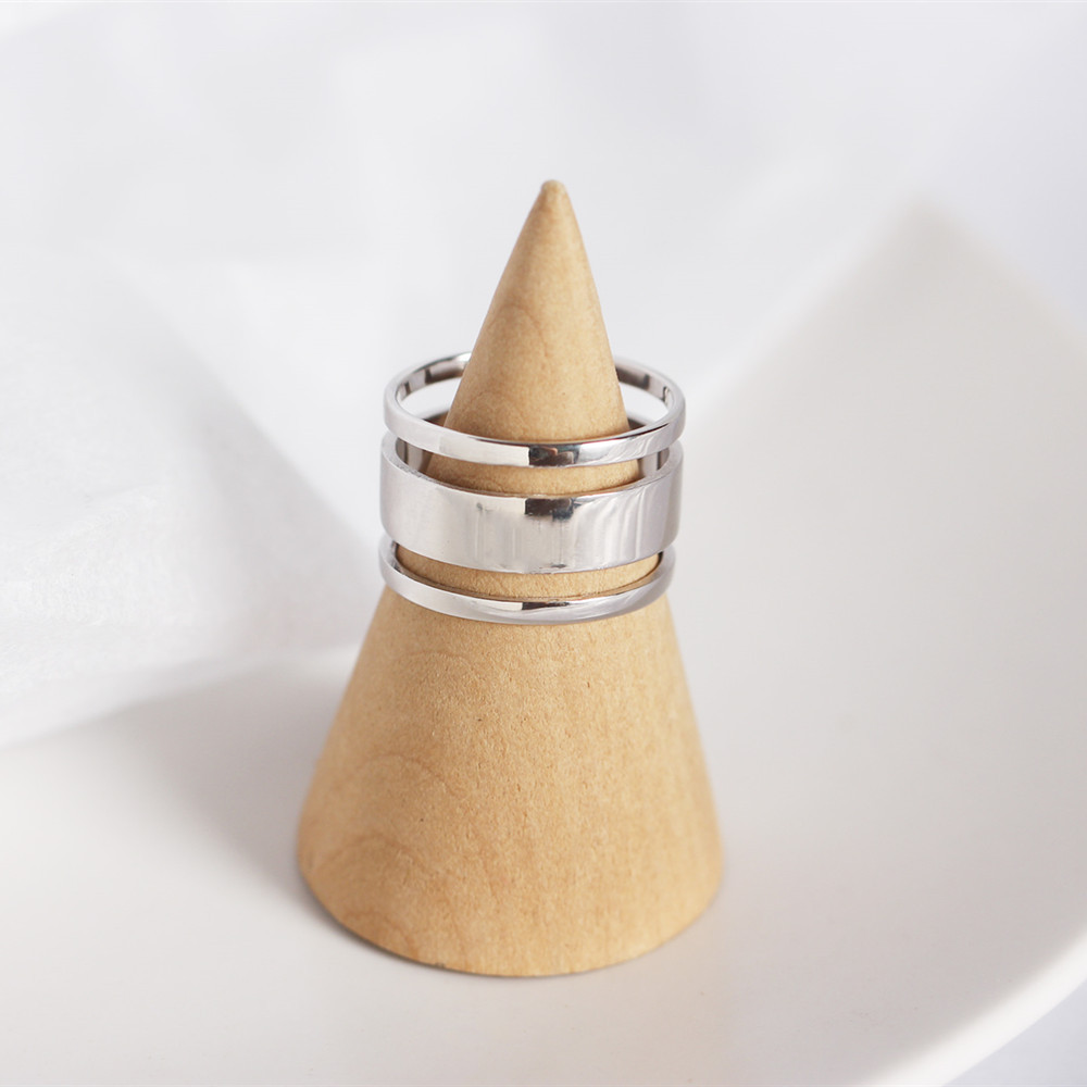 Korean Style Three-layer Plain Line Ring S925 Sterling Silver INS Trendy Index Finger Ring for Women - Image 6