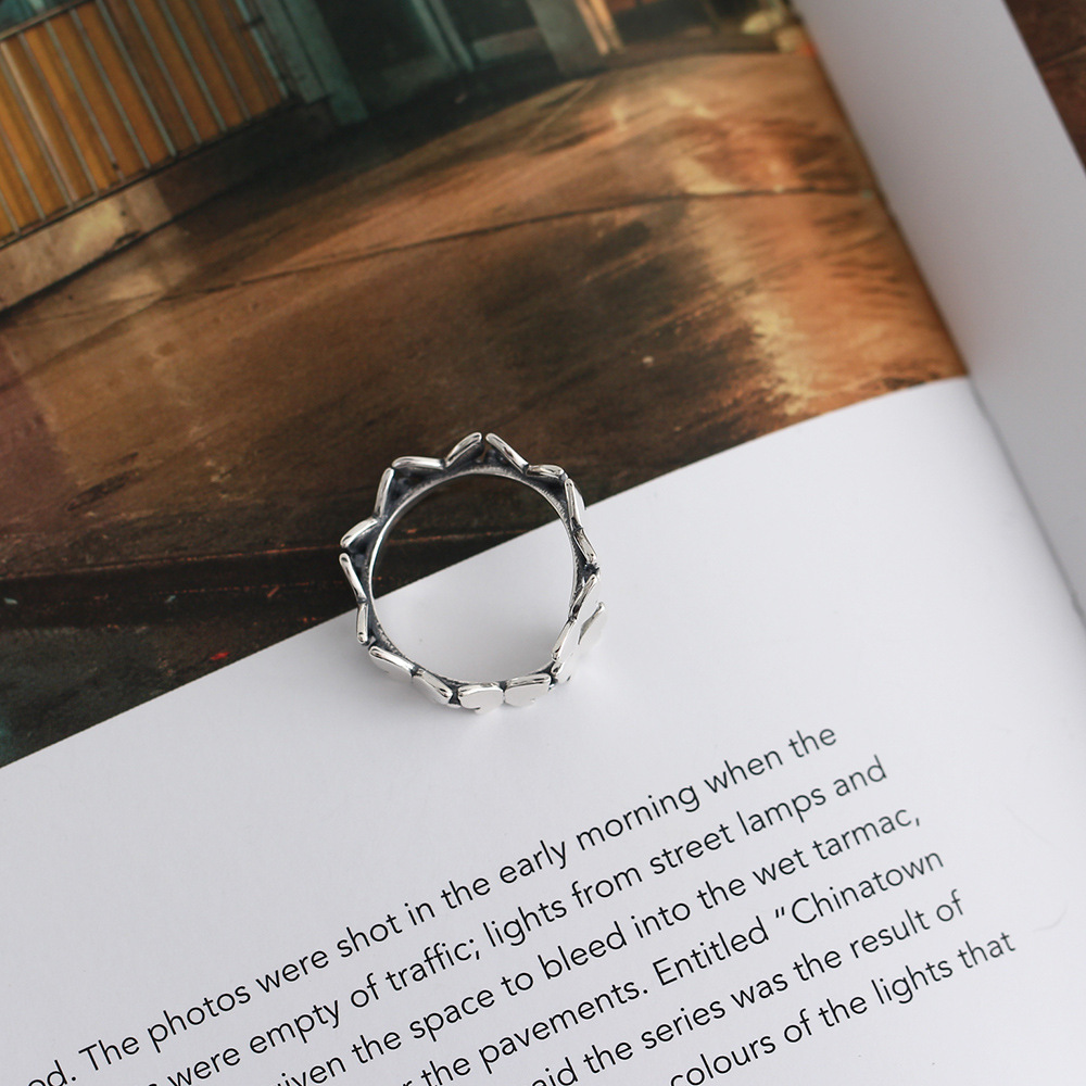 Korean Dongdaemun Round Bead Butterfly Niche Ring S925 Sterling Silver INS Trendy Index Finger Ring for Women - Image 9