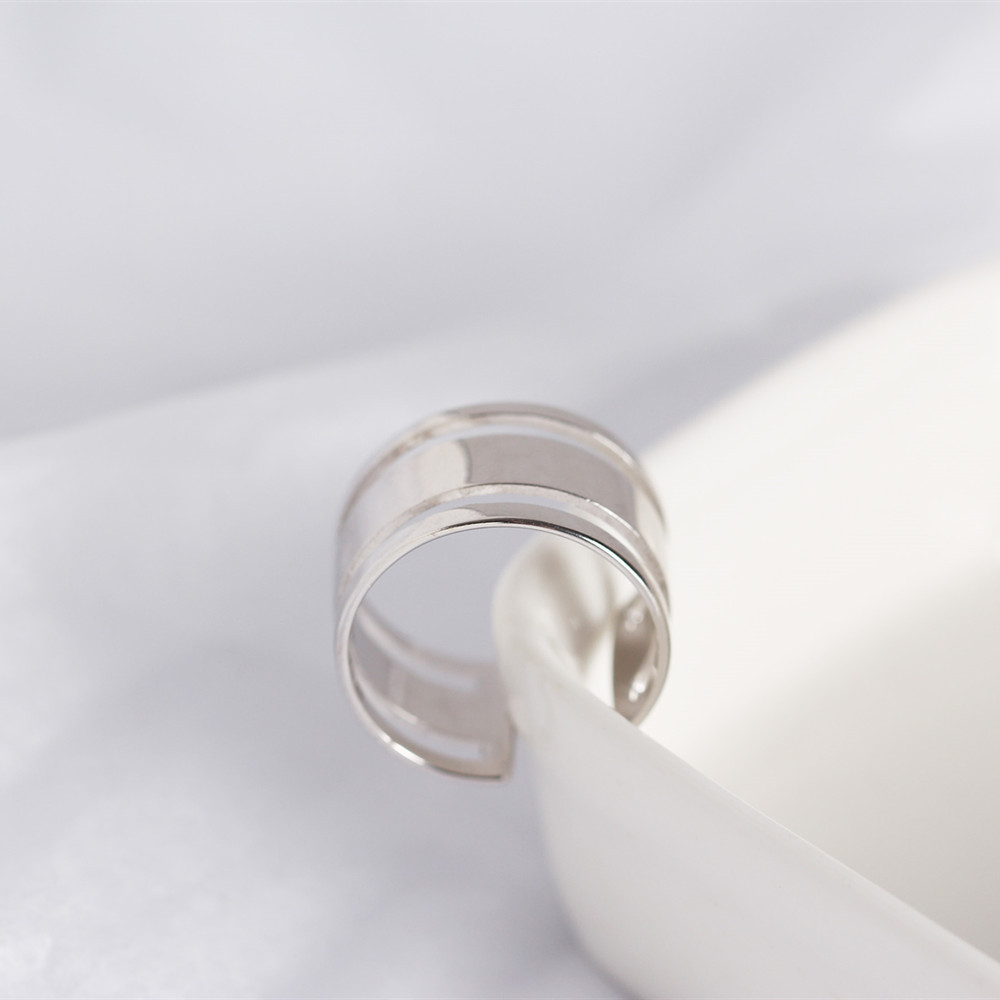 Korean Style Three-layer Plain Line Ring S925 Sterling Silver INS Trendy Index Finger Ring for Women - Image 8