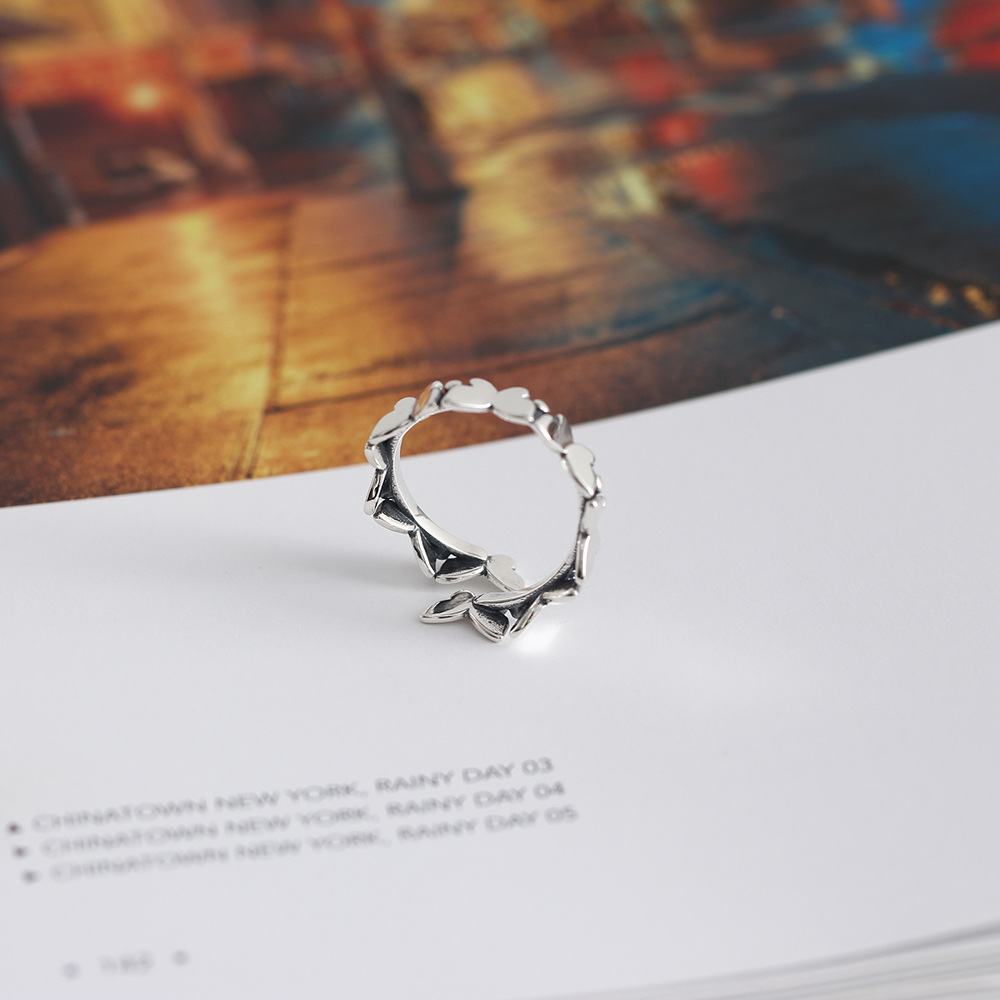 Korean Dongdaemun Round Bead Butterfly Niche Ring S925 Sterling Silver INS Trendy Index Finger Ring for Women - Image 10
