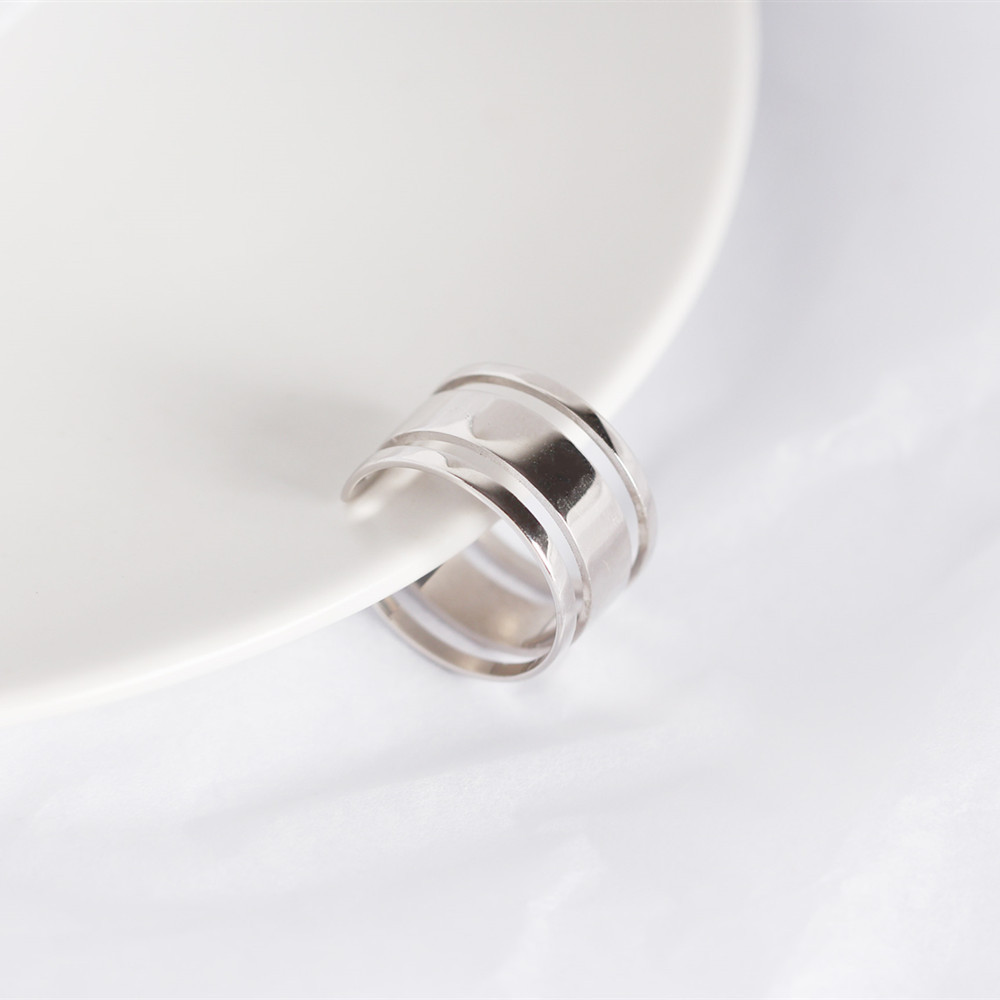 Korean Style Three-layer Plain Line Ring S925 Sterling Silver INS Trendy Index Finger Ring for Women - Image 9