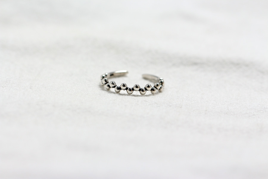 Korean Style S925 Sterling Silver Personality Irregular Small Round Bead Ring Knuckle Ring for Women - Image 11