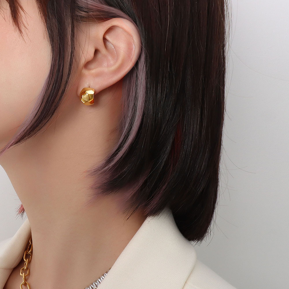 Abacus Pendant Earrings Titanium Steel 18k PVD Gold Plated Minimal Unique Women Jewelry - Image 4