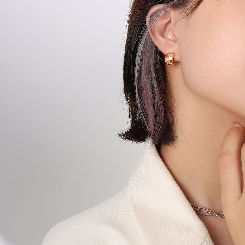 Abacus Pendant Earrings Titanium Steel 18k PVD Gold Plated Minimal Unique Women Jewelry - Image 5