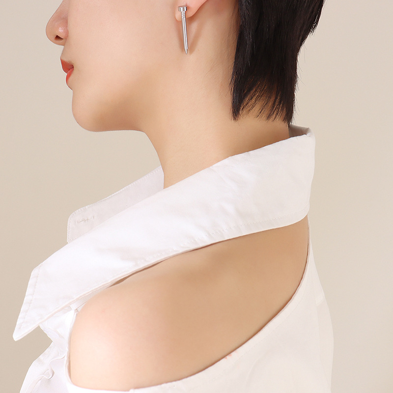 Nail Stud Earrings Titanium Steel 18K PVD Gold Plated Handmade Chic Jewelry for Trendy Women - Image 5