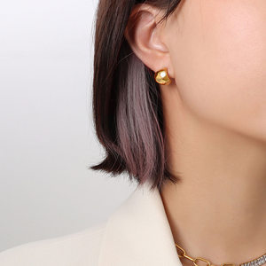 Abacus Pendant Earrings Titanium Steel 18k PVD Gold Plated Minimal Unique Women Jewelry - Image 7